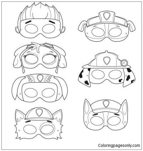 Coloriage Masque Pat Patrouille