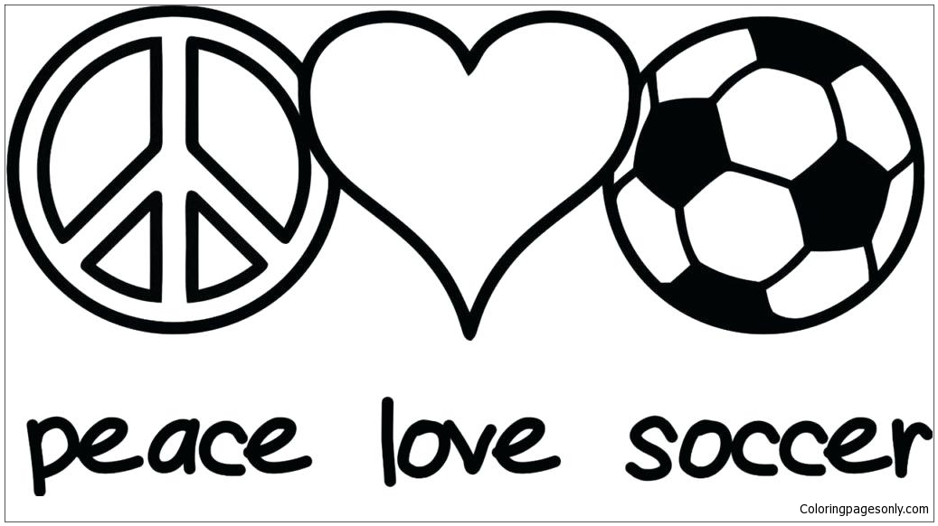 Peace Love Soccer vom WM-Logo