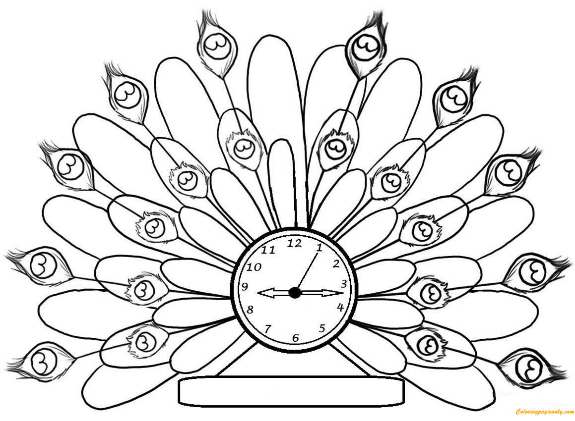 Reloj de pavo real de Clock