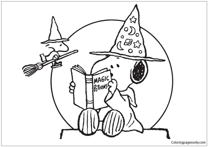Peanuts Halloween Coloring Pages