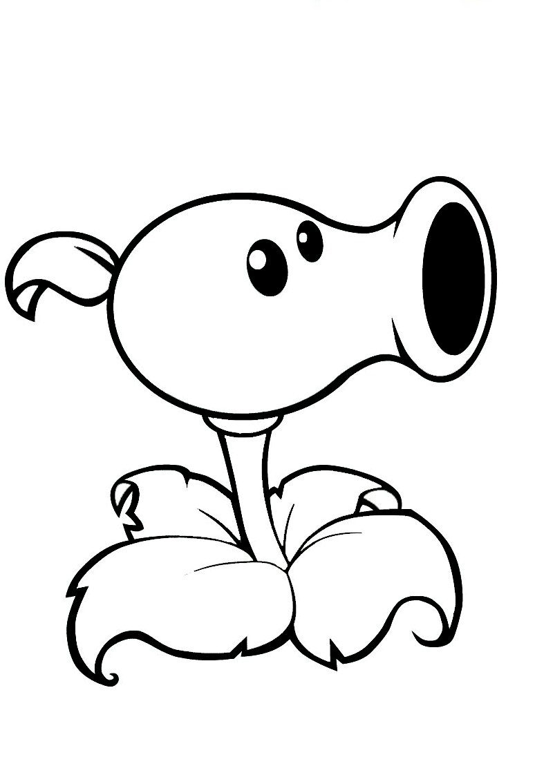 Peashooter Coloring Page