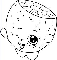 Pee Wee Kiwi Shopkins Coloring Pages