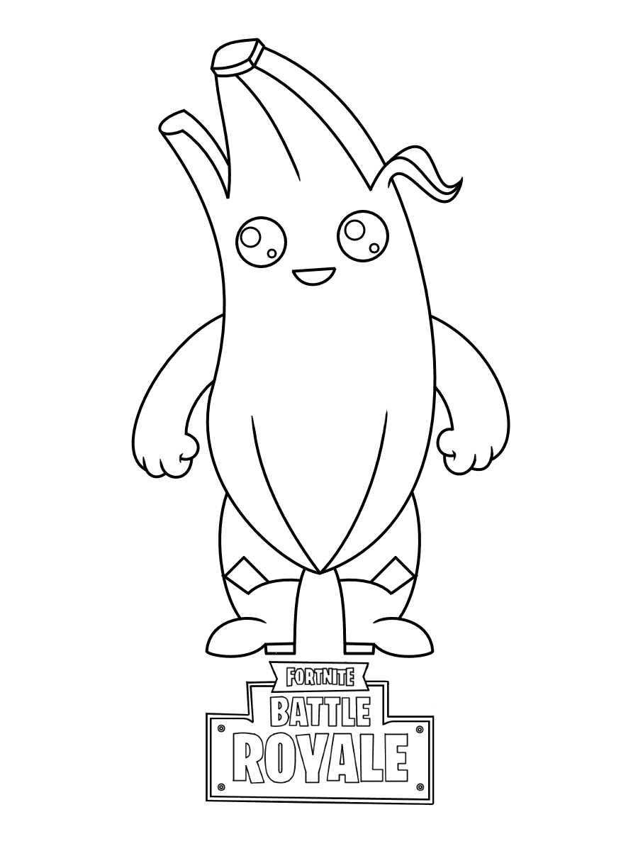 Peely is a Epic Outfit in Fortnite Battle Royale Coloring Page
