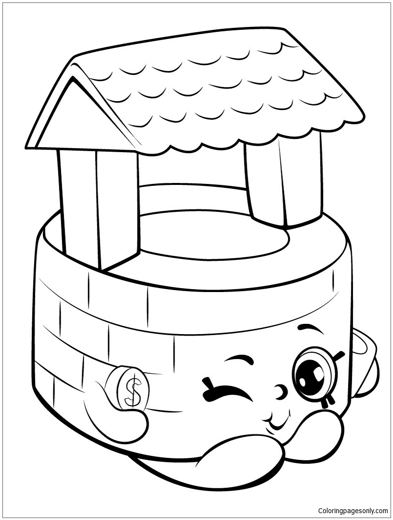 Penny Wishing Well Shopkin Coloring Pages