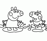 Peppa Pig Muddy Puddles Coloring Pages Coloring Pages