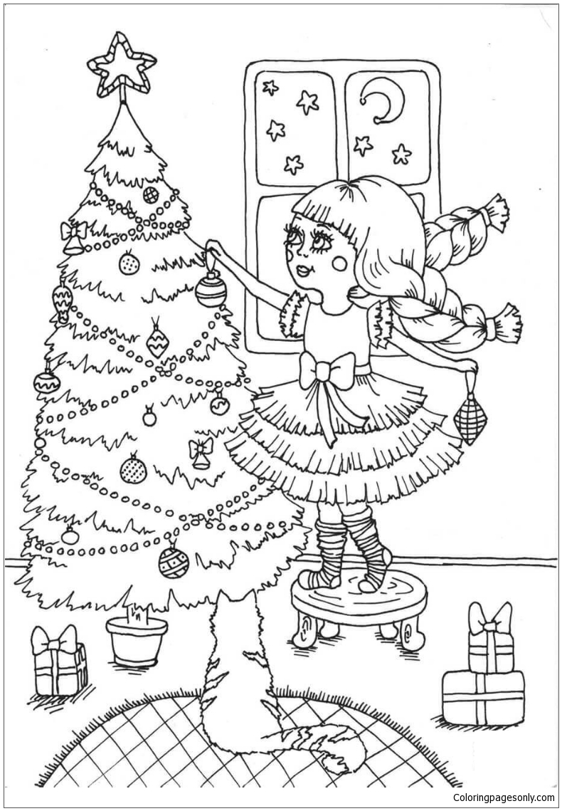 Peppy in December Coloring Page