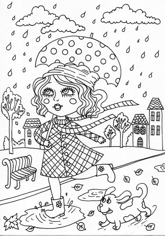 Peppy in October Coloring Pages