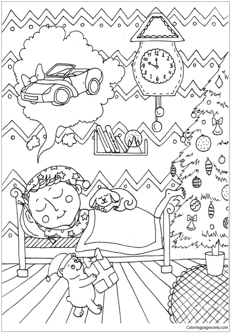 Desenho de Peter Boy em dezembro para colorir