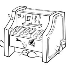 Piano Shopkins Coloring Pages