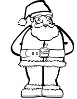 Picture Of Santa Coloring Pages
