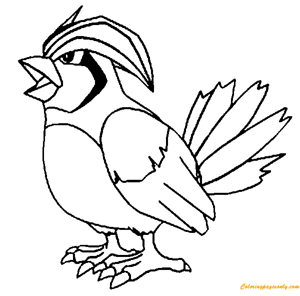 Pidgeotto Coloring Page - Free Printable Coloring Pages