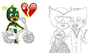 Pj Masks Catboy Love Owlette Coloring Pages