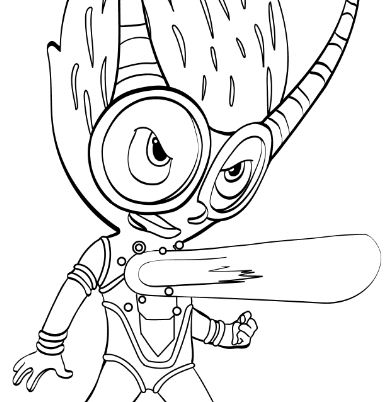 PJ Maskss Exclusive Villain Firefly Coloring Page