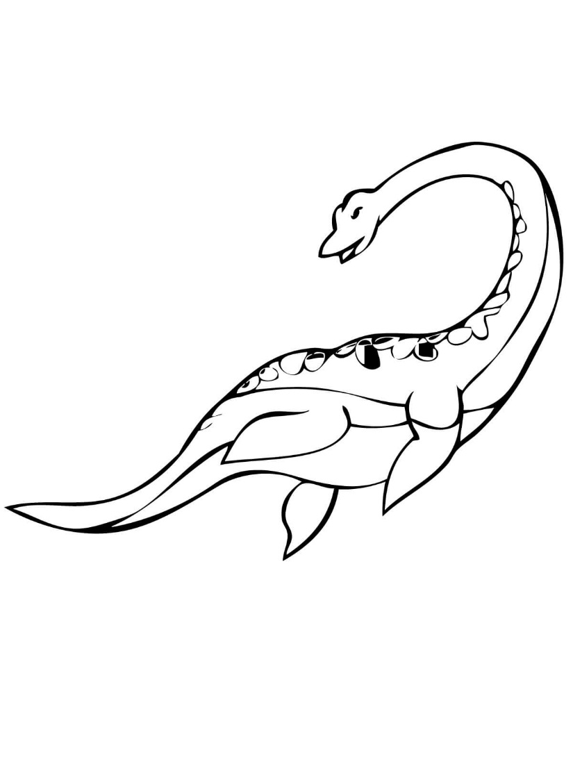 Plesiosaur Sauropsida Dinosaurs Coloring Page