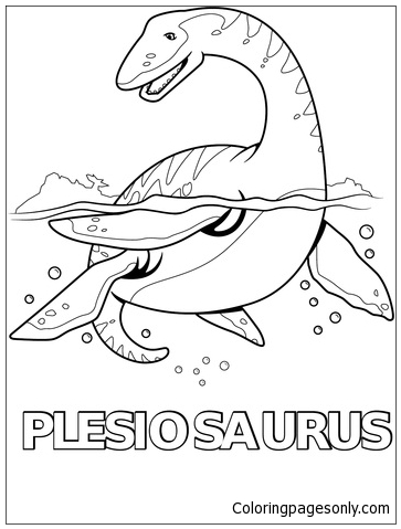 Plesiosaurus 2 Coloring Page