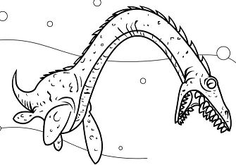 Download Elasmosaurus Plesiosaur Dinosaurs Coloring Page - Free Coloring Pages Online