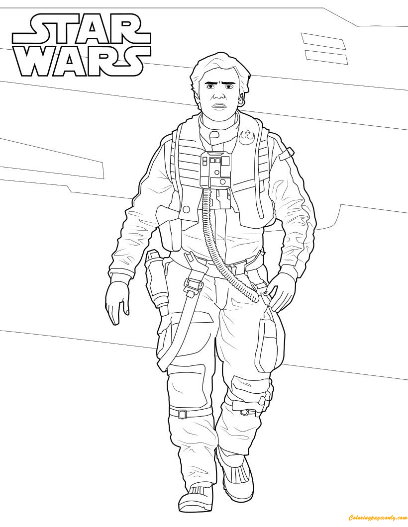 Poe Dameron – The Force Awakens Coloring Pages