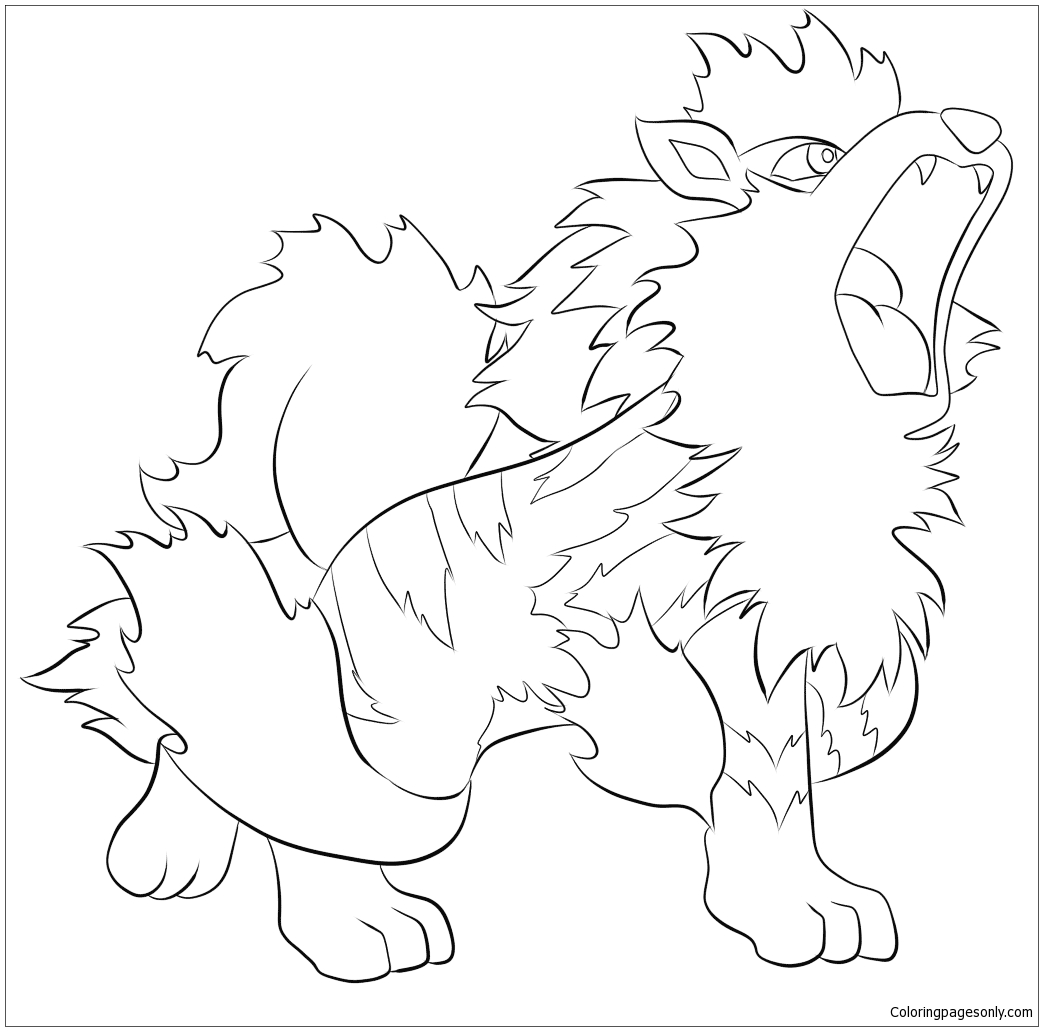 Pokemon Arcanin Coloring Page