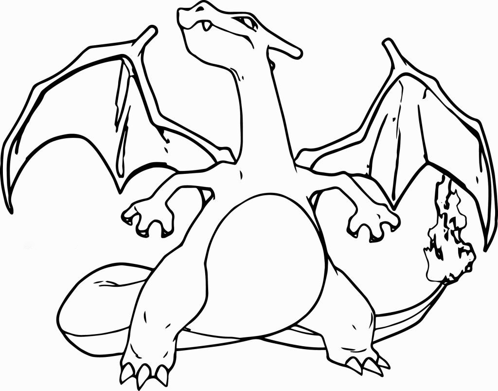 Desenho de Pokémon Charizard para colorir