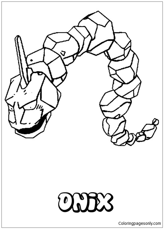 Pokemon Onix Coloring Pages