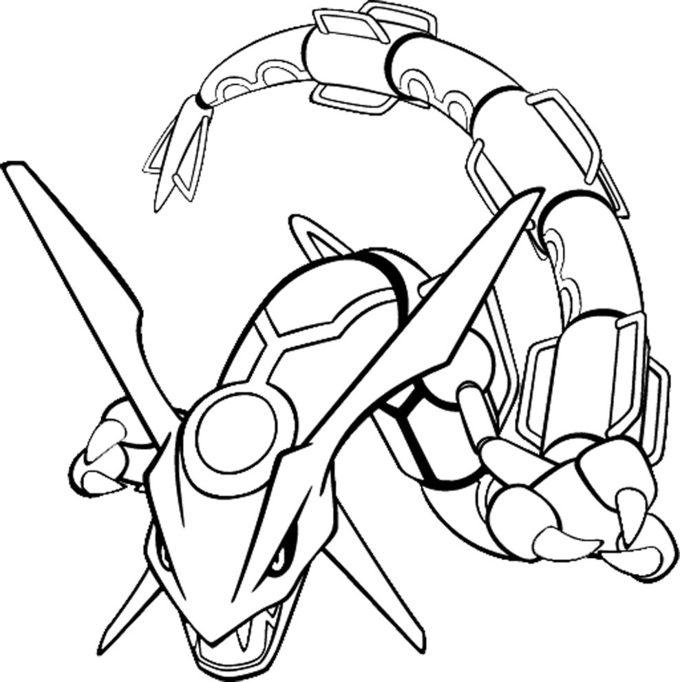 Pokemon Rayquaza Coloring Pages