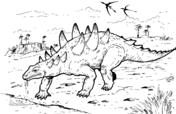 Раскраска Полакант Динозавр