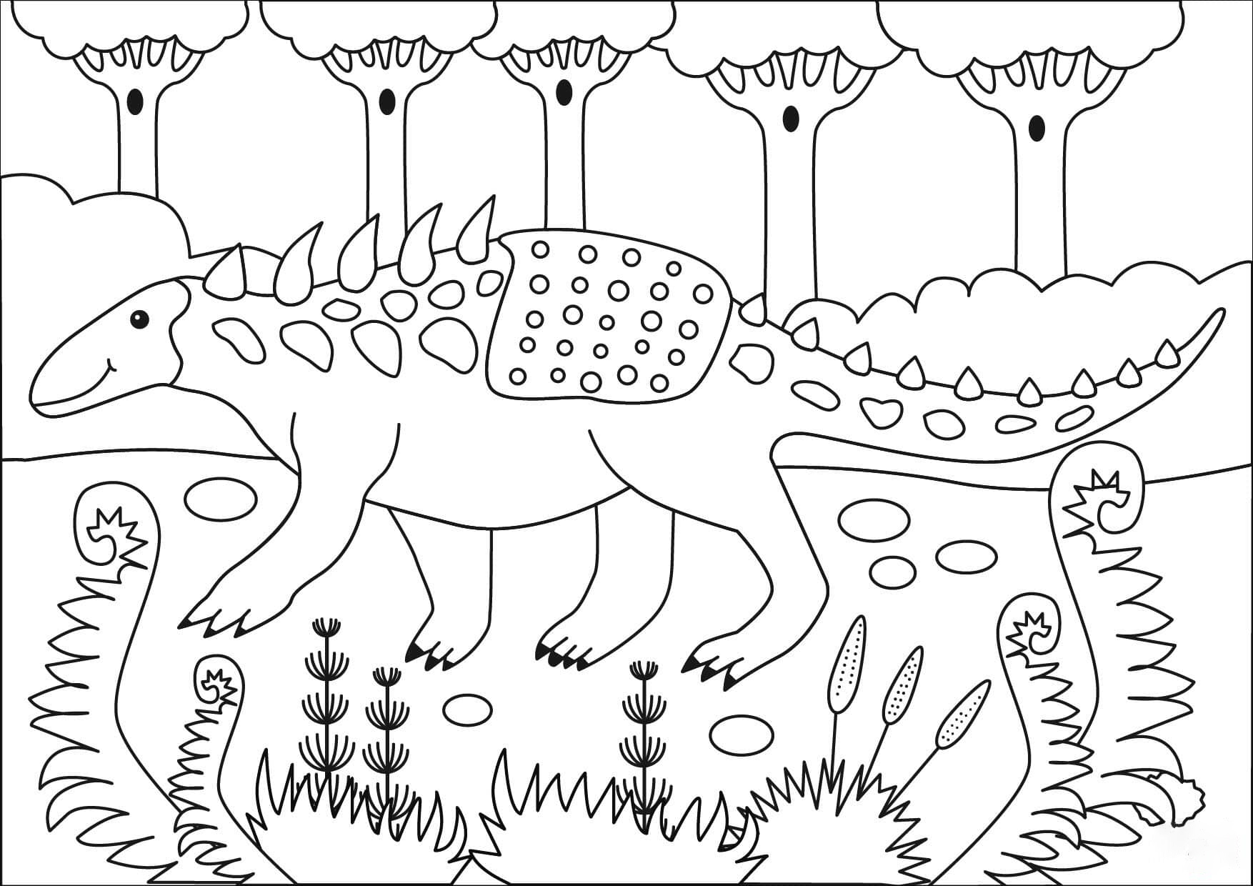 Polacanthus is a shy species that prefers to live alone Coloring Pages