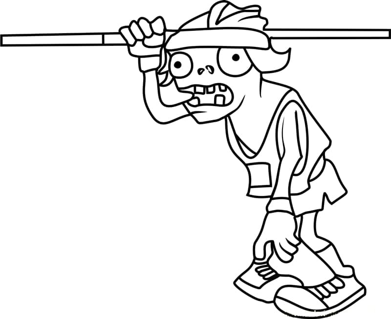Pole Vaulting Zombie from Plants vs Zombies
