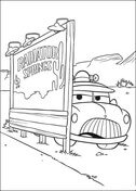 Sheriff from Disney Cars Coloring Page