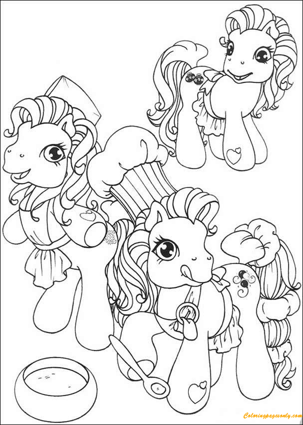 Ponies Chefs Coloring Pages