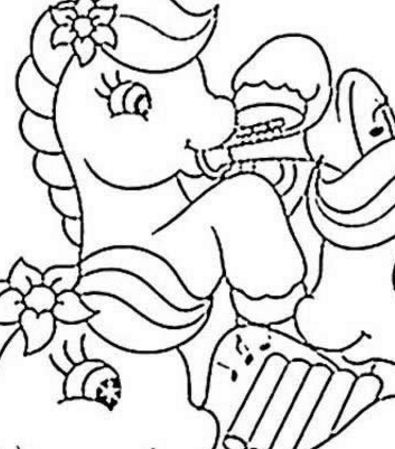 Ponies Playing Music Coloring Pages