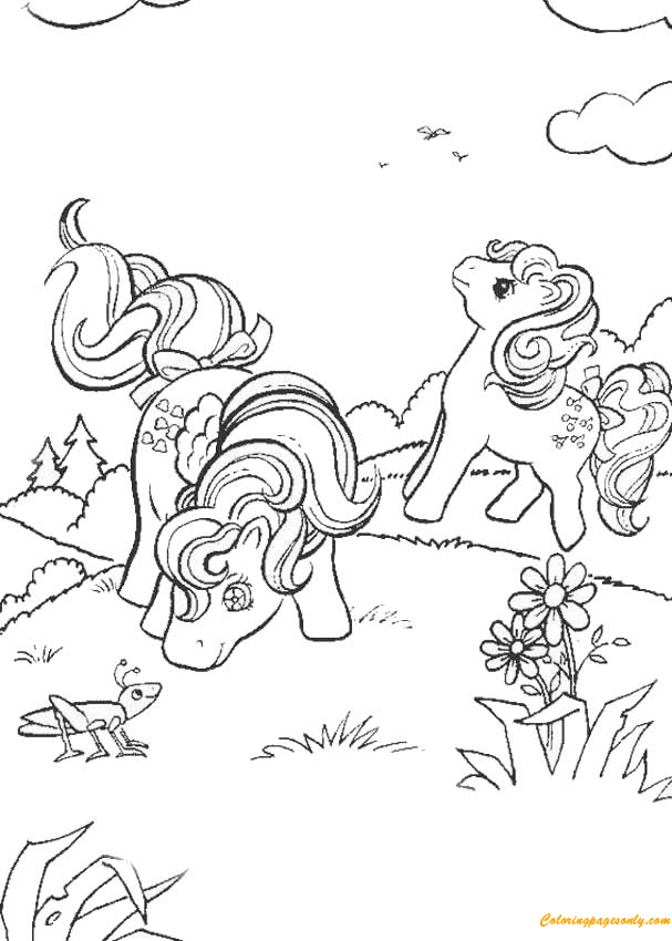 My Little Pony Playing With Cricket Coloring Pages