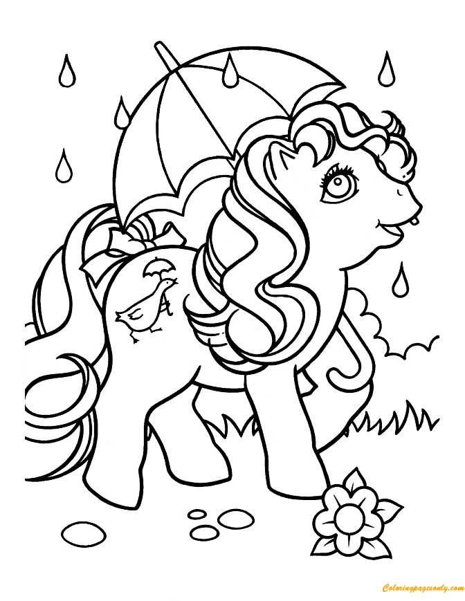 Pony con ombrello di MLP