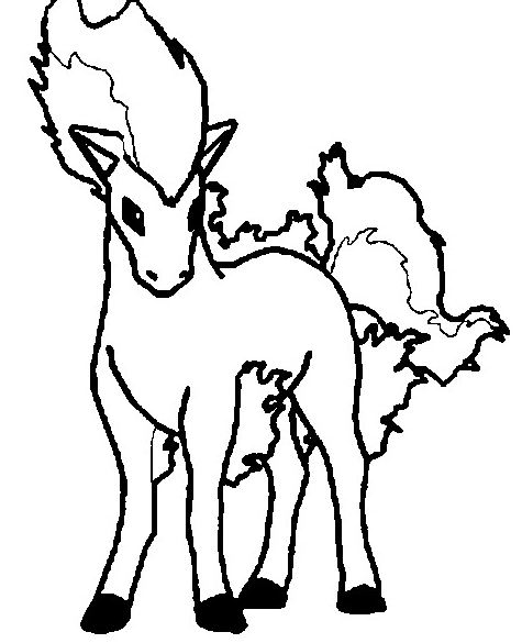 Ponyta Pokemon Coloring Pages