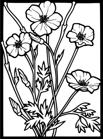 Poppy Coloring Page