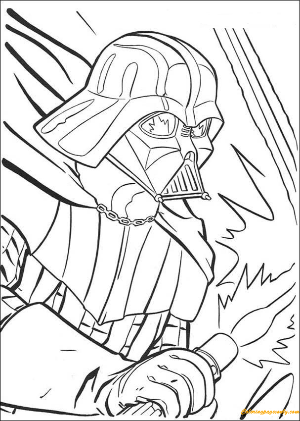 Portrait Of Darth Vader Coloring Page