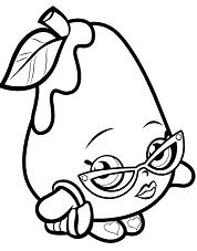 Posh Pear Shopkins Coloring Pages