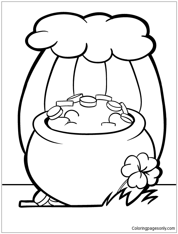 Pot Of Gold Coloring Page