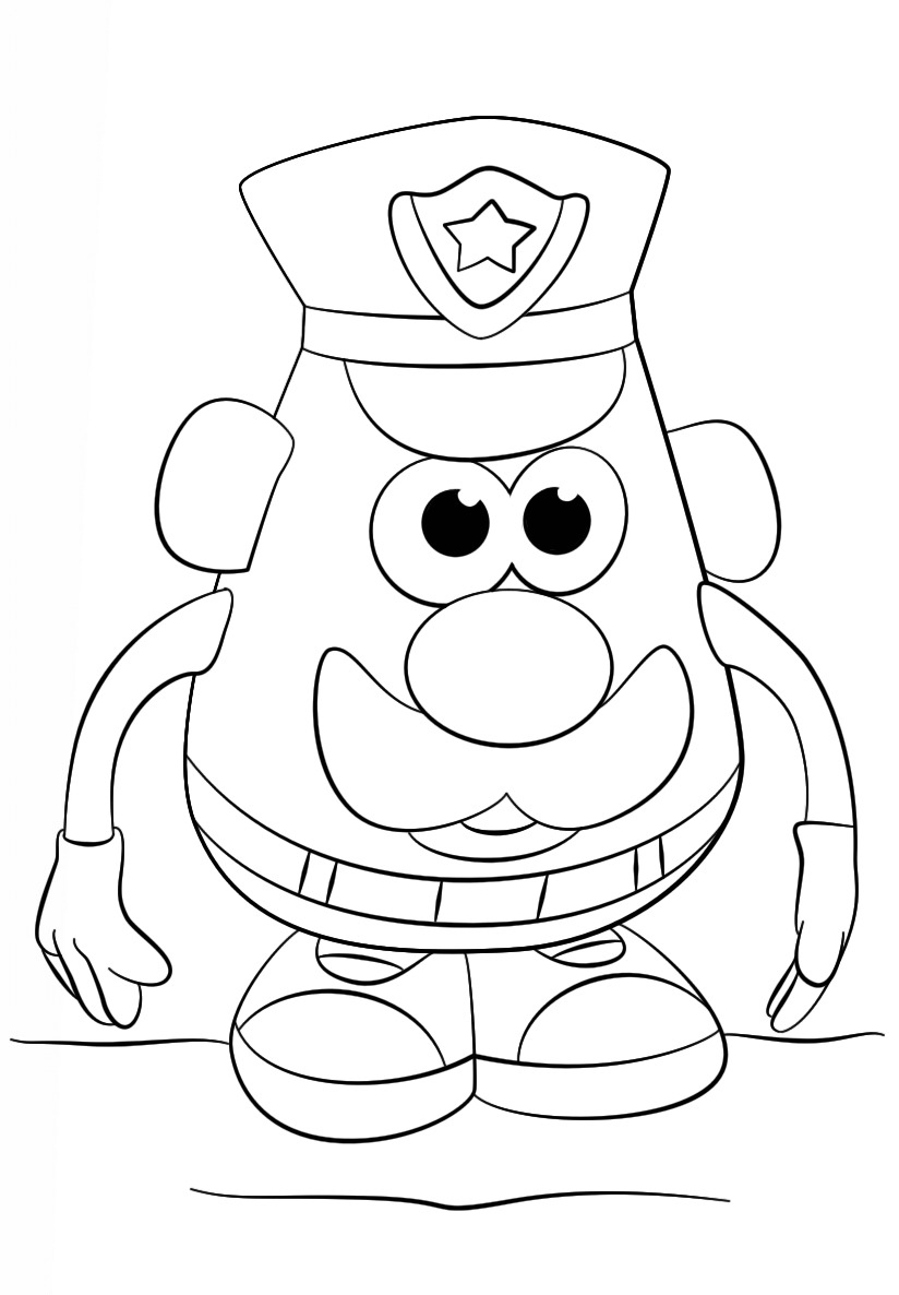 Mr. Potato Head Police Coloring Pages
