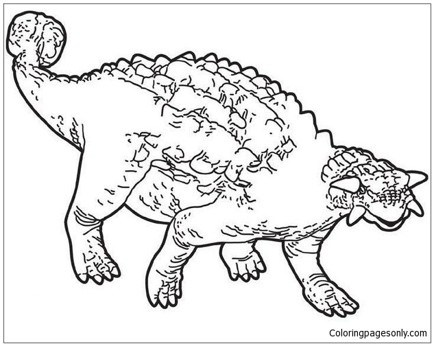 Anquilosaurio Prehistórico Página Para Colorear