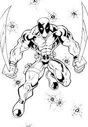 Pretty Looking Deadpool Coloring Page