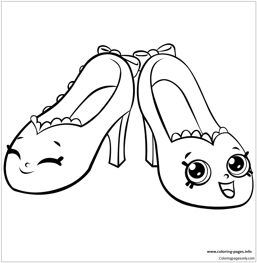 Pretty Shopkins Shoes Royale Coloring Pages - Cartoons Coloring Pages