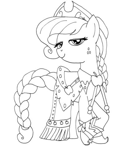 Princess Applejack Coloring Page