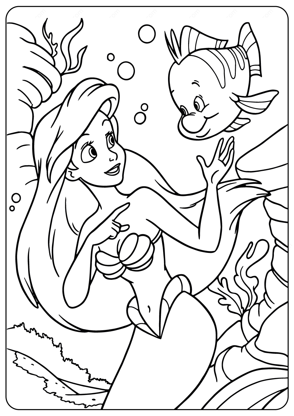 Princesse Ariel avec du poisson d'Ariel