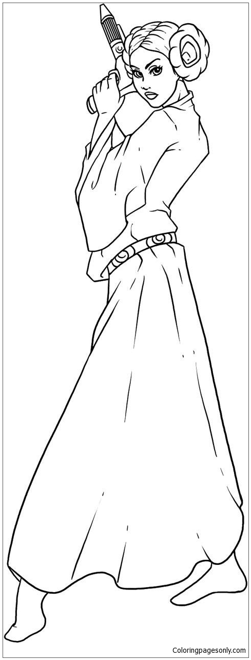 Princess Leia from Star Wars – image 4 Coloring Pages
