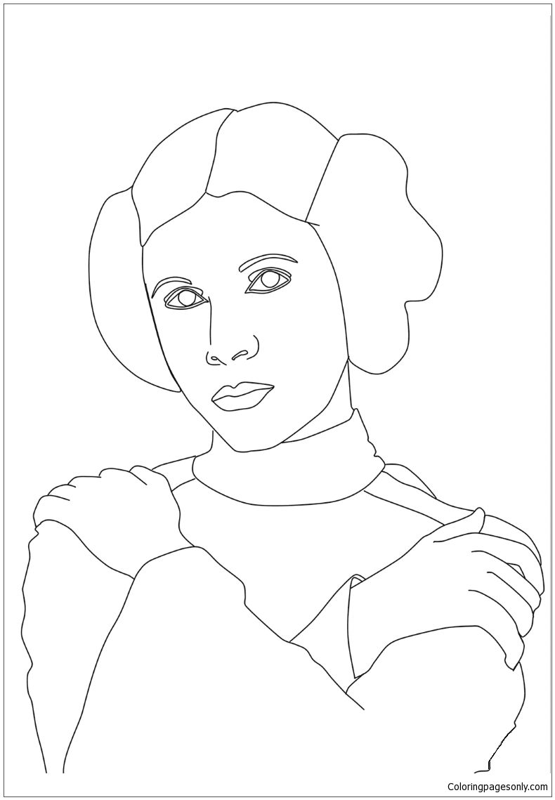Princess Leia from Star Wars Coloring Pages
