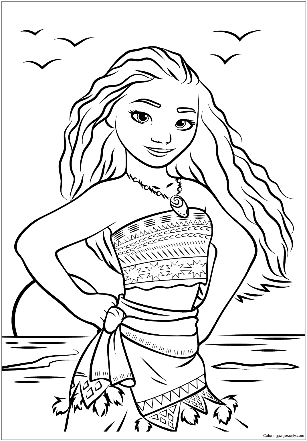 Princess Moana Portrait From Moana Coloring Pages Cartoons Coloring Pages Free Printable Coloring Pages Online