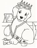 Princess Puppy Coloring Pages