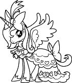 Princess Rarity from My Little Pony Coloring Page