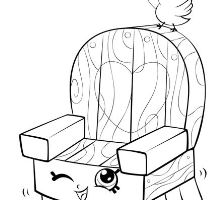 Print Garden Chair and Bird Shopkins Season 5 Coloring Pages